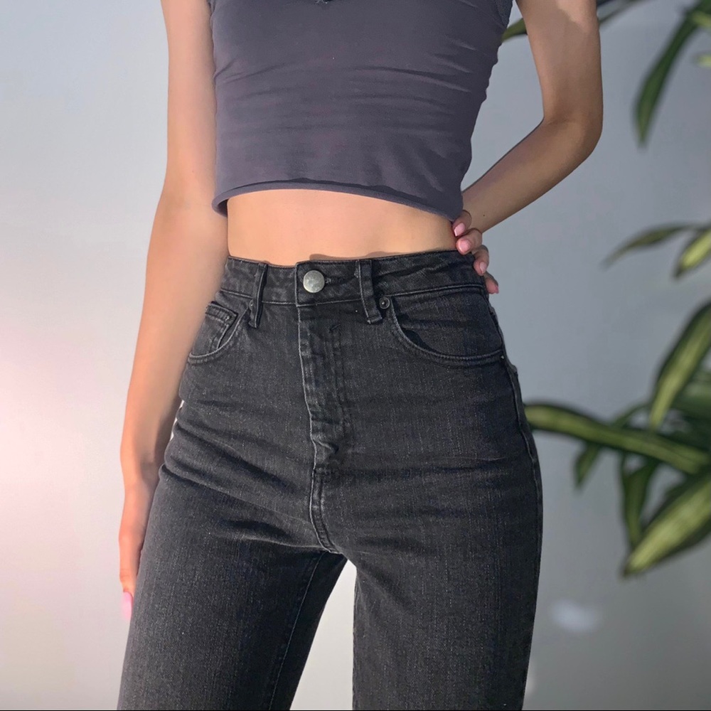 ASOS dark wash high rise jeans